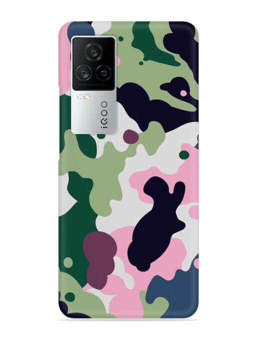 Seamless Funky Camouflage Snap Case for Iqoo 7 Legend (5G) Zapvi