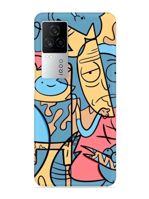 Silly Face Doodle Snap Case for Iqoo 7 Legend (5G) Zapvi