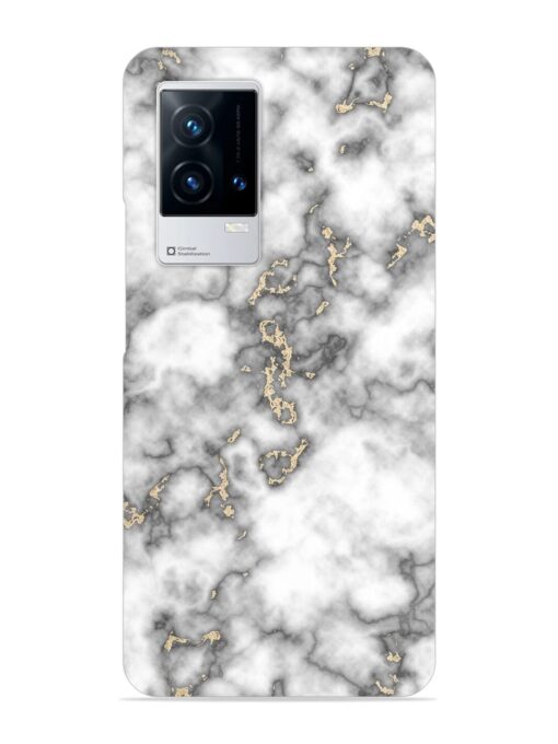 Gray And Gold Marble Snap Case for Iqoo 8 Zapvi