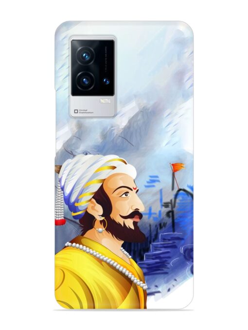 Shivaji Maharaj Color Paint Art Snap Case for Iqoo 8 Zapvi