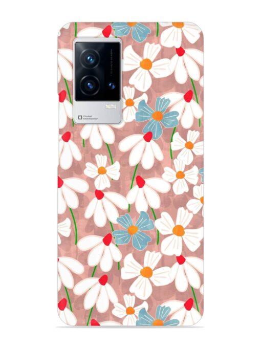 Abstract Petal Flowers Snap Case for Iqoo 8 Zapvi