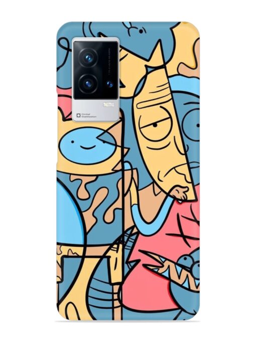 Silly Face Doodle Snap Case for Iqoo 8 Zapvi