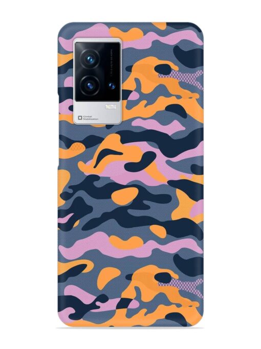 Camouflage Army Military English Orange Art Snap Case for Iqoo 9 (5G) Zapvi