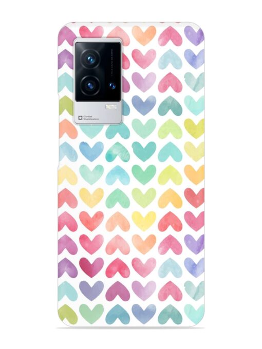 Seamless Colorful Watercolor Snap Case for Iqoo 9 (5G) Zapvi