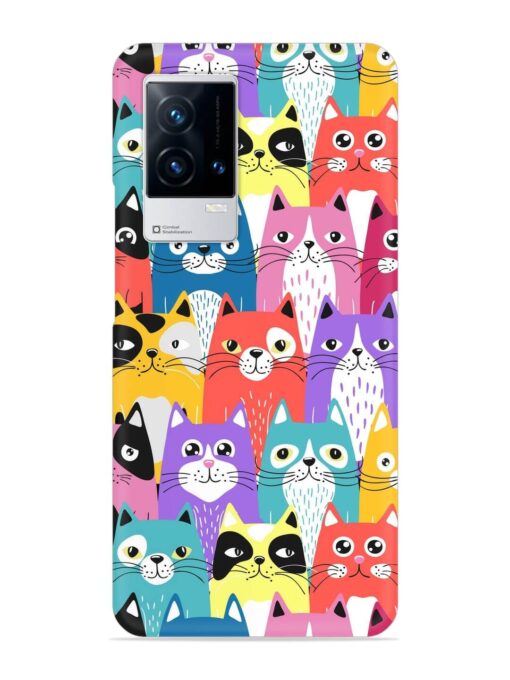 Funny Cartoon Cats Snap Case for Iqoo 9 (5G) Zapvi