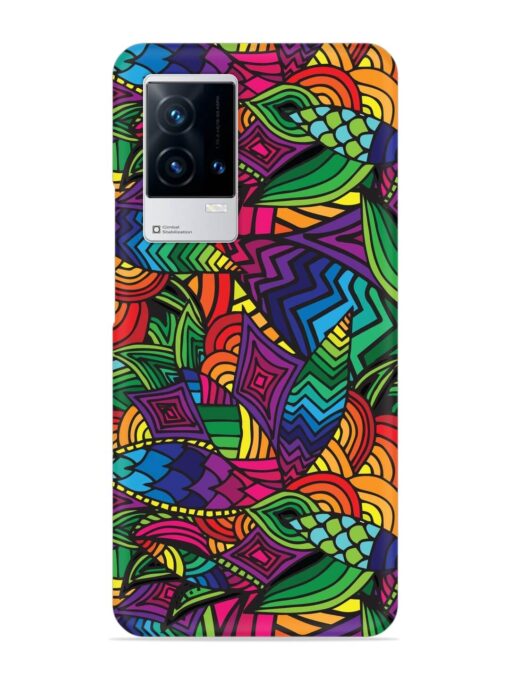 Abstract Multicolor Seamless Snap Case for Iqoo 9 (5G) Zapvi