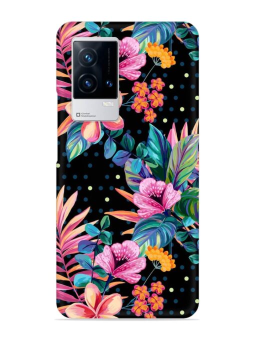 Seamless Floral Pattern Snap Case for Iqoo 9 (5G) Zapvi