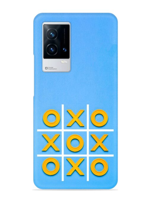 Yellow Plastic Crosses Snap Case for Iqoo 9 (5G) Zapvi