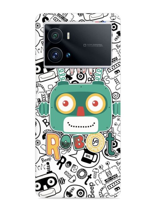 Robot Modern Seamless Pattern Snap Case for Iqoo 9 Pro Zapvi