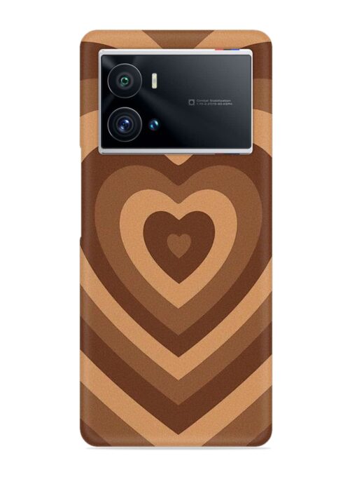 Brown Heart Snap Case for Iqoo 9 Pro Zapvi