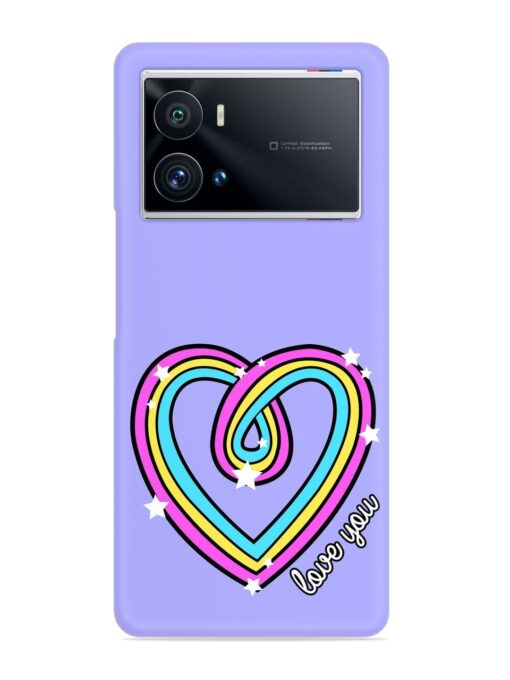 Colorful Rainbow Heart Snap Case for Iqoo 9 Pro Zapvi