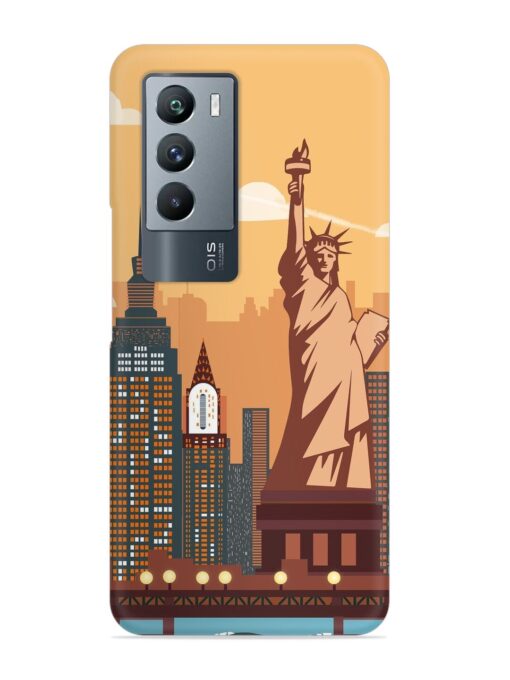 New York Statue Of Liberty Architectural Scenery Snap Case for Iqoo 9 Se (5G) Zapvi