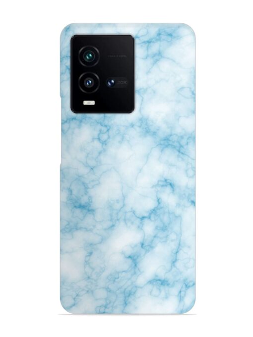 Blue White Natural Marble Snap Case for Iqoo 9T (5G) Zapvi