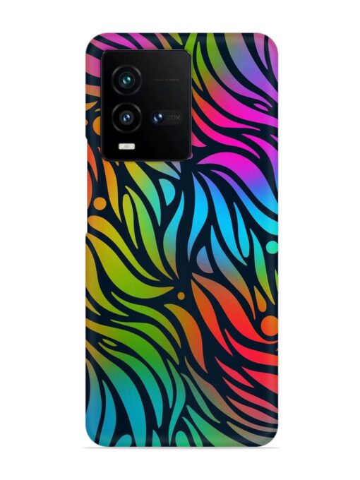 Abstract Leaf Design Snap Case for Iqoo 9T (5G) Zapvi