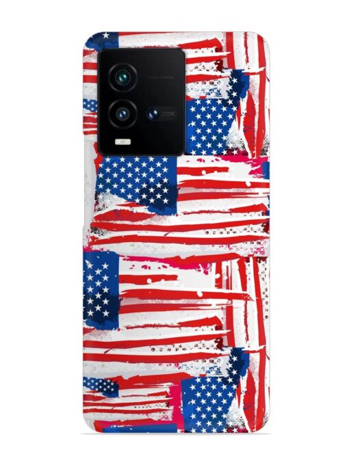 Usa Flag Seamless Snap Case for Iqoo 9T (5G) Zapvi