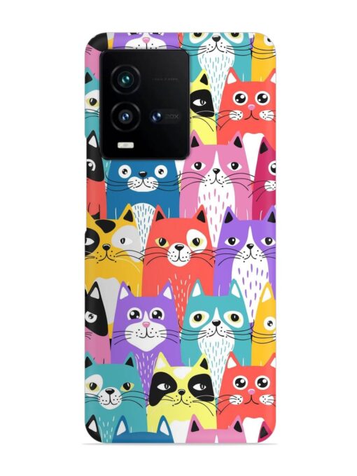 Funny Cartoon Cats Snap Case for Iqoo 9T (5G) Zapvi