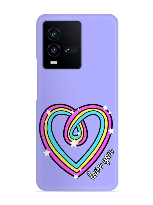 Colorful Rainbow Heart Snap Case for Iqoo 9T (5G) Zapvi