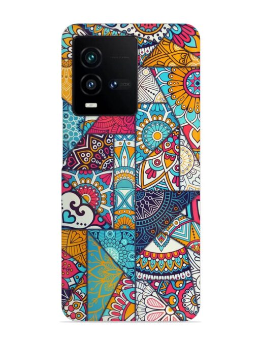 Patchwork Pattern Vintage Snap Case for Iqoo 9T (5G) Zapvi