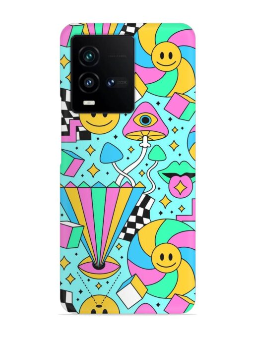 Trippy Rainbow 60S Snap Case for Iqoo 9T (5G) Zapvi