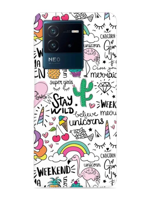 Unicorn Ice Cream Snap Case for Iqoo Neo 6 (5G) Zapvi