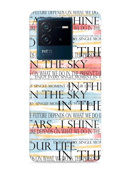 Seamless Slogans Pattern Snap Case for Iqoo Neo 6 (5G) Zapvi