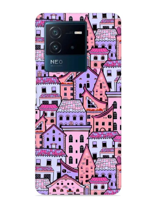 Seamless Pattern Houses Snap Case for Iqoo Neo 6 (5G) Zapvi