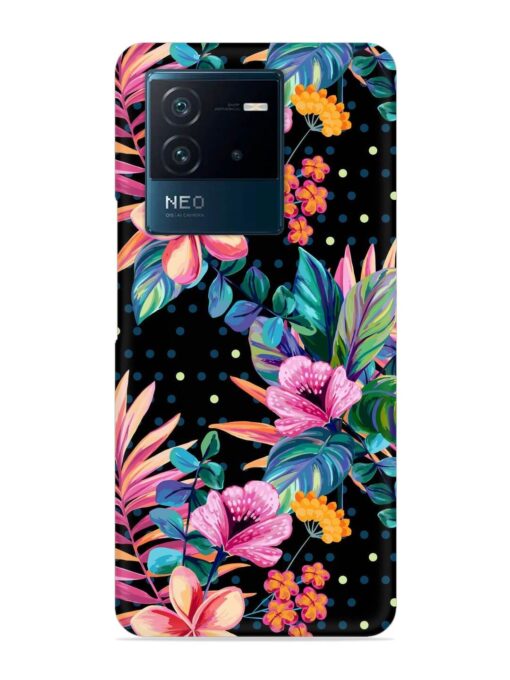 Seamless Floral Pattern Snap Case for Iqoo Neo 6 (5G) Zapvi