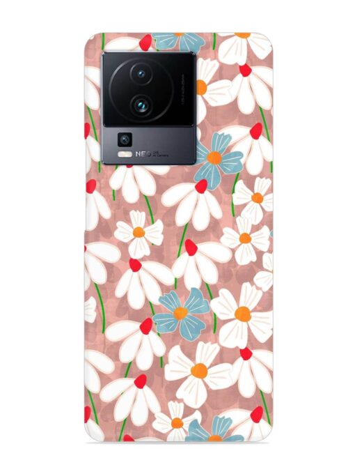 Abstract Petal Flowers Snap Case for Iqoo Neo 7 (5G) Zapvi