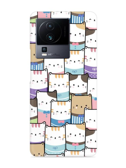 Cute Adorable Cat Snap Case for Iqoo Neo 7 (5G) Zapvi