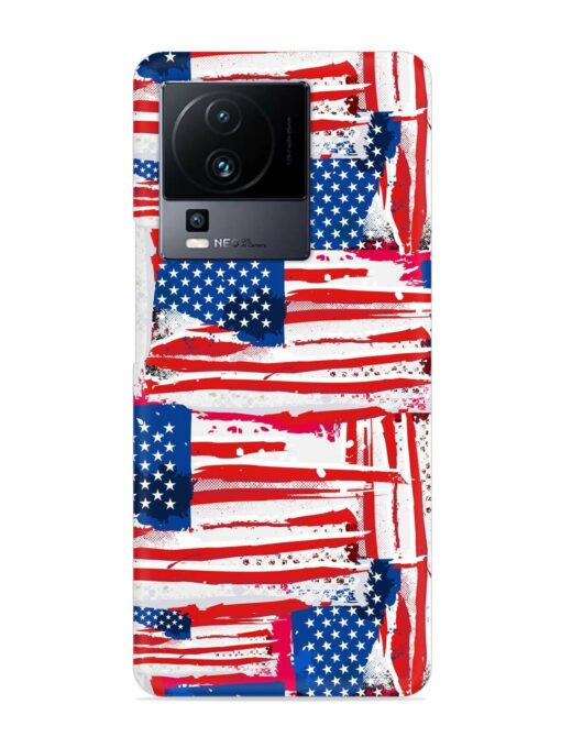 Usa Flag Seamless Snap Case for Iqoo Neo 7 (5G) Zapvi