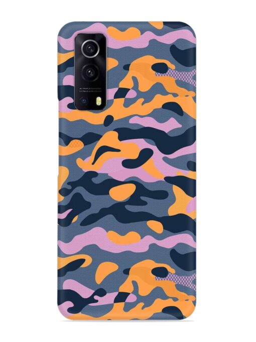 Camouflage Army Military English Orange Art Snap Case for Iqoo Z3 (5G) Zapvi