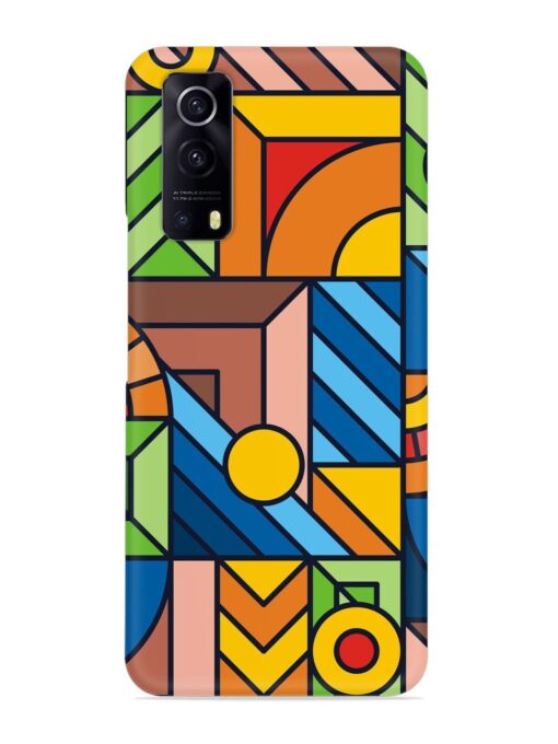 Colorful Geometric Snap Case for Iqoo Z3 (5G) Zapvi