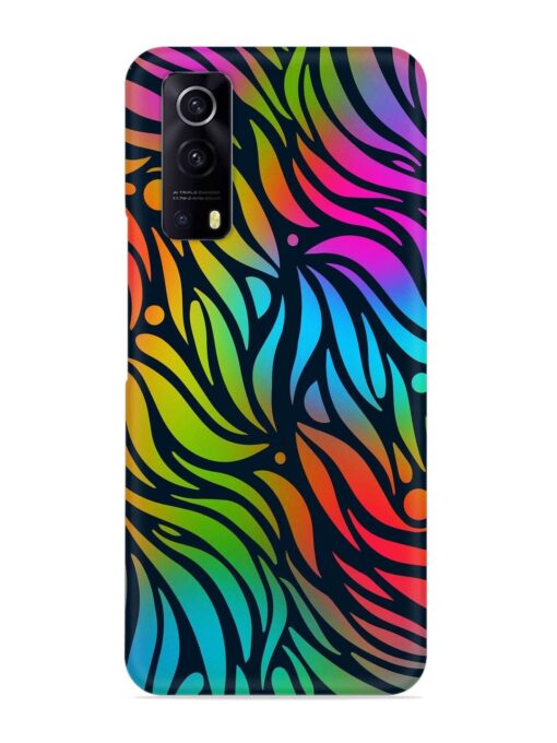 Abstract Leaf Design Snap Case for Iqoo Z3 (5G) Zapvi