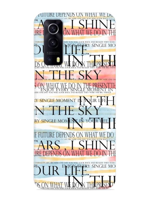 Seamless Slogans Pattern Snap Case for Iqoo Z3 (5G) Zapvi