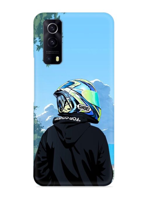 Rider With Helmet Snap Case for Iqoo Z3 (5G) Zapvi