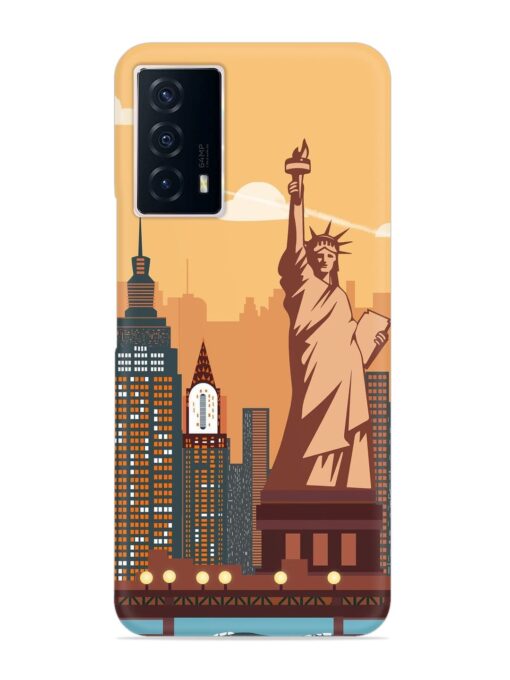 New York Statue Of Liberty Architectural Scenery Snap Case for Iqoo Z5 (5G) Zapvi