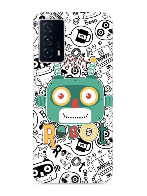 Robot Modern Seamless Pattern Snap Case for Iqoo Z5 (5G) Zapvi