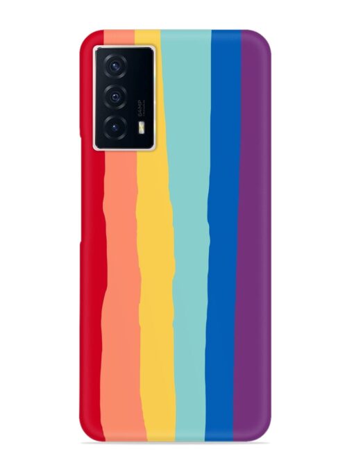 Rainbow Genuine Liquid Snap Case for Iqoo Z5 (5G) Zapvi