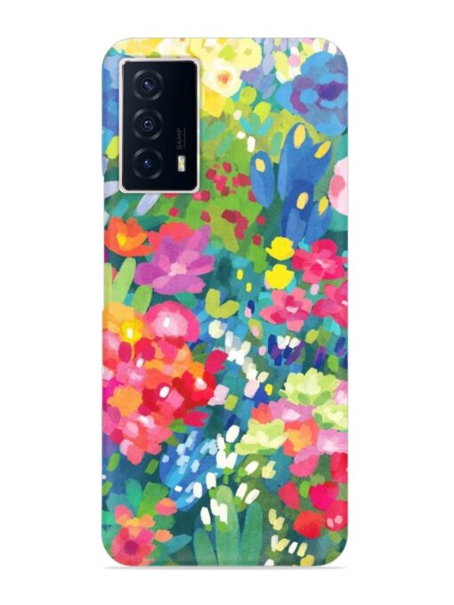 Watercolor Flower Art Snap Case for Iqoo Z5 (5G) Zapvi