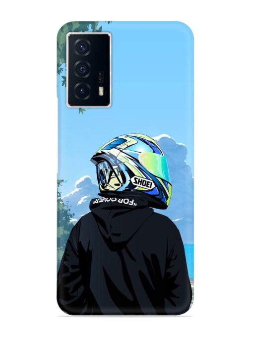 Rider With Helmet Snap Case for Iqoo Z5 (5G) Zapvi