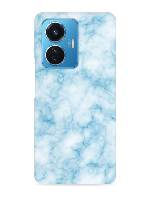 Blue White Natural Marble Snap Case for Iqoo Z6 (44W) Zapvi