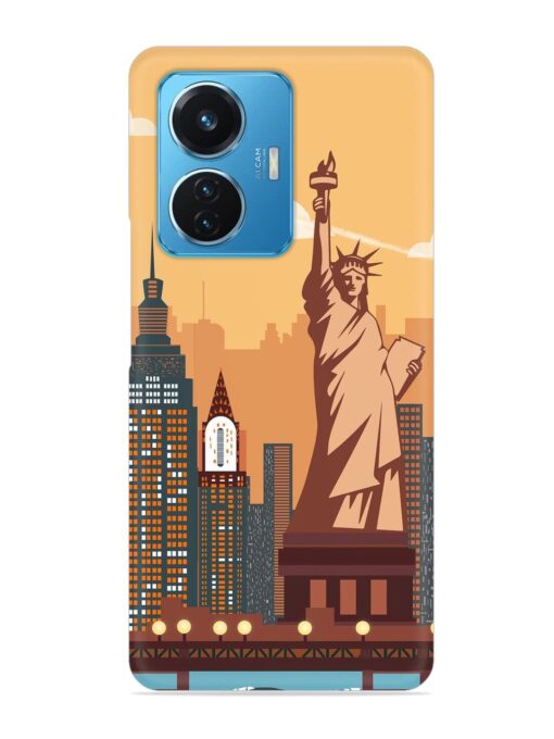 New York Statue Of Liberty Architectural Scenery Snap Case for Iqoo Z6 (44W) Zapvi