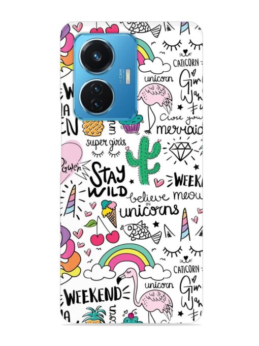 Unicorn Ice Cream Snap Case for Iqoo Z6 (44W) Zapvi