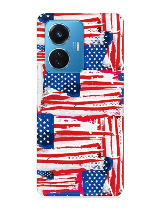 Usa Flag Seamless Snap Case for Iqoo Z6 (44W) Zapvi