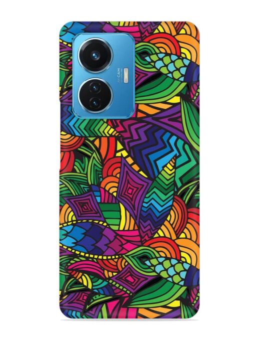 Abstract Multicolor Seamless Snap Case for Iqoo Z6 (44W) Zapvi