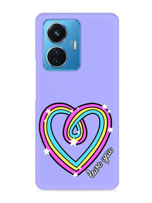 Colorful Rainbow Heart Snap Case for Iqoo Z6 (44W) Zapvi