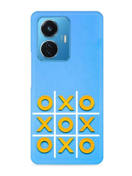 Yellow Plastic Crosses Snap Case for Iqoo Z6 (44W) Zapvi