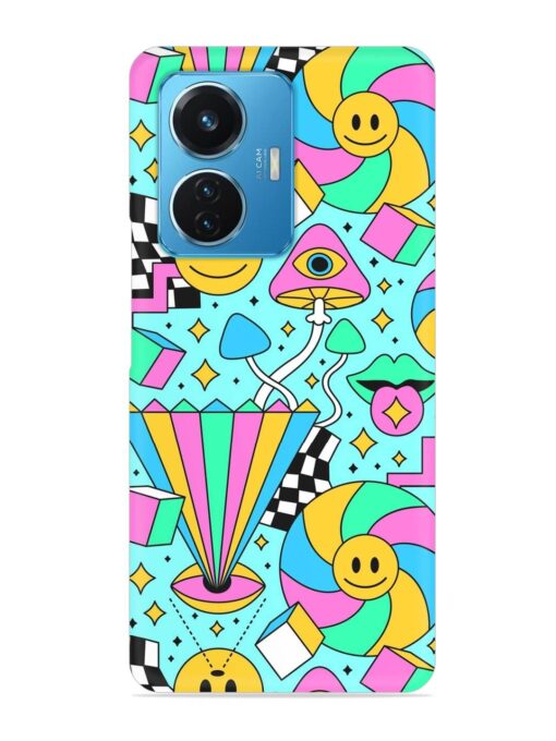 Trippy Rainbow 60S Snap Case for Iqoo Z6 (44W) Zapvi