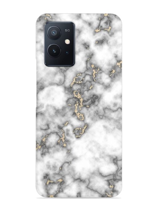 Gray And Gold Marble Snap Case for Iqoo Z6 (5G) Zapvi