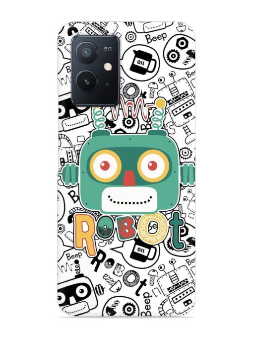 Robot Modern Seamless Pattern Snap Case for Iqoo Z6 (5G) Zapvi